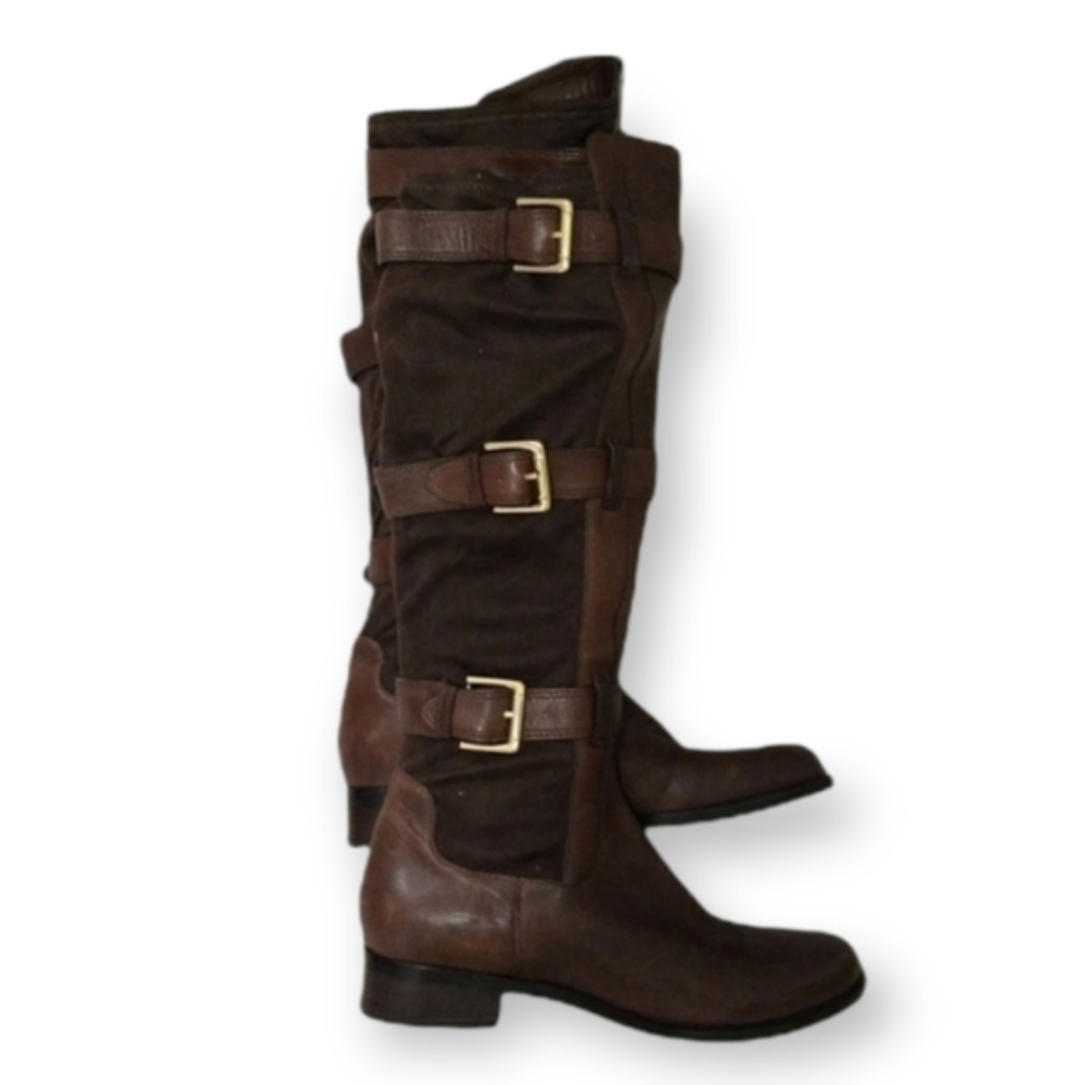 New Cole Haan Air Avalon Triple Buckle Tall Boots Blackstone
